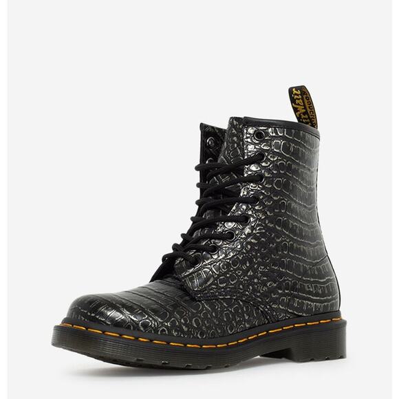 NEW Dr. Martens 1460 Croc Emboss Leather Boots Women’s 7 – 27249029 - Picture 1 of 7